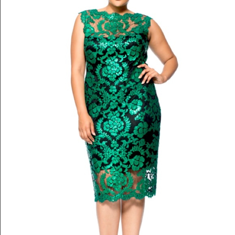 Tadashi Shoji Paillette Lace Sheath Dress